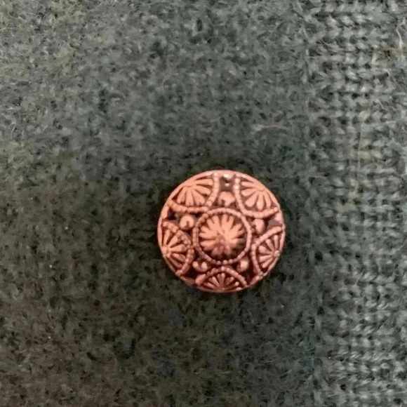 Aston 100% boiled wool, button down jacket, in a gorgeous shade of green - Picture 6 of 8